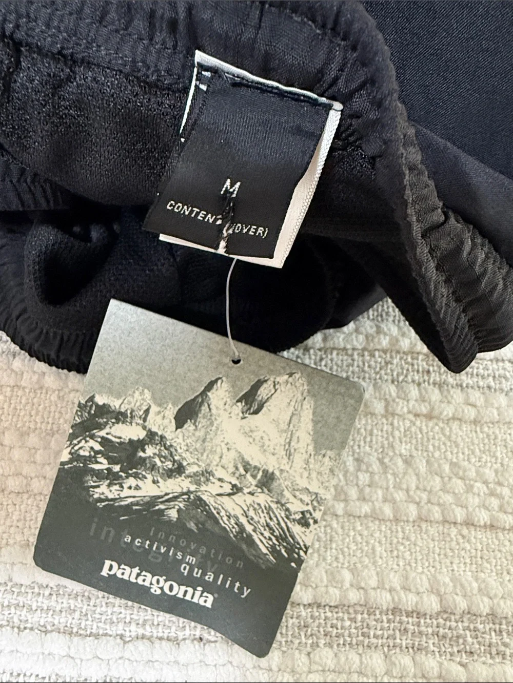 Patagonia Vintage Stretch Barranca Bike Shorts Men M Black Padded Chamois NWT